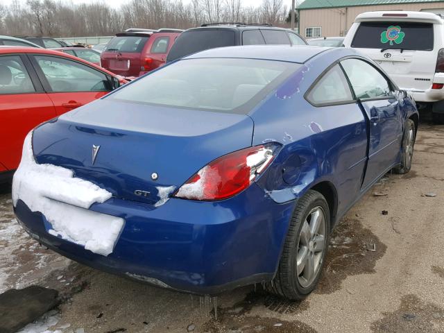 1G2ZH158264196873 - 2006 PONTIAC G6 GT BLUE photo 4