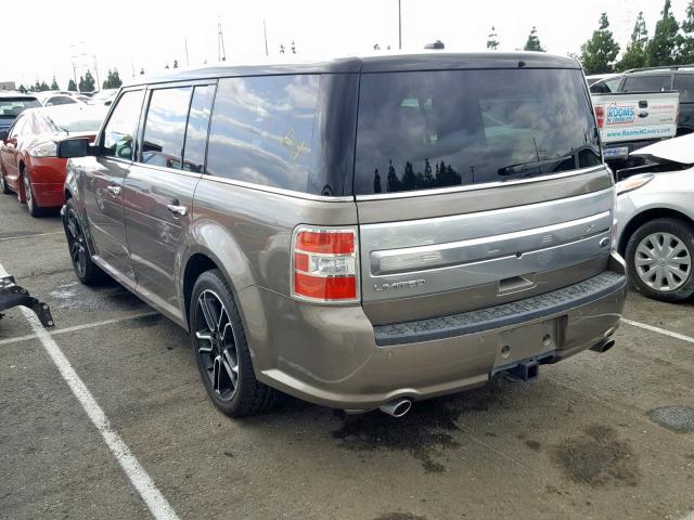 2FMGK5D83DBD16224 - 2013 FORD FLEX LIMIT BROWN photo 3