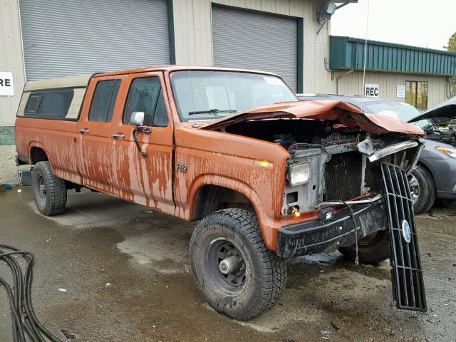 2FTJW3613GCB51812 - 1986 FORD F350 RED photo 1