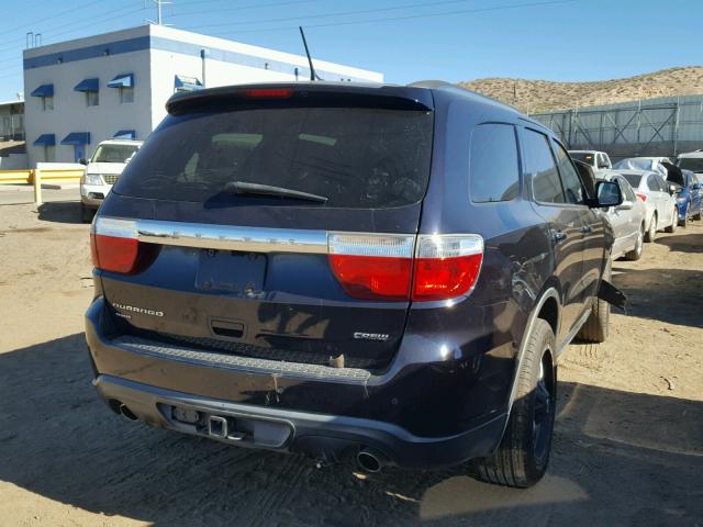 1D4SE4GT3BC593567 - 2011 DODGE DURANGO CR BLUE photo 4