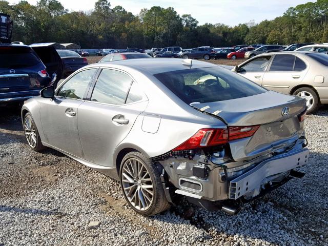 JTHBF1D29F5077968 - 2015 LEXUS IS 250 SILVER photo 3