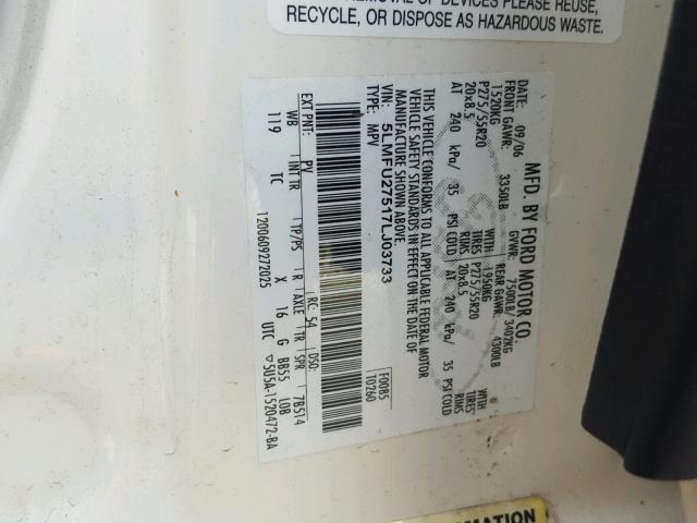 5LMFU27517LJ03733 - 2007 LINCOLN NAVIGATOR Ağ foto 10