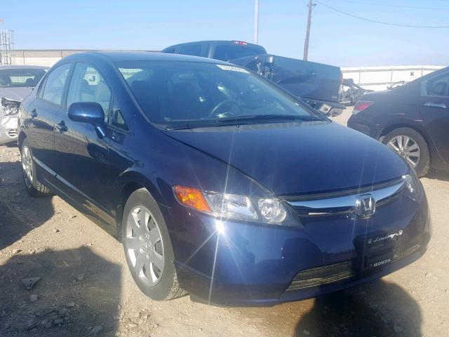 1HGFA16588L091515 - 2008 HONDA CIVIC LX BLUE photo 1