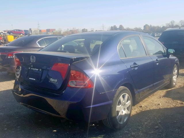 1HGFA16588L091515 - 2008 HONDA CIVIC LX BLUE photo 4