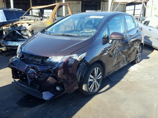 3HGGK5H88FM719889 - 2015 HONDA FIT EX BURGUNDY photo 2