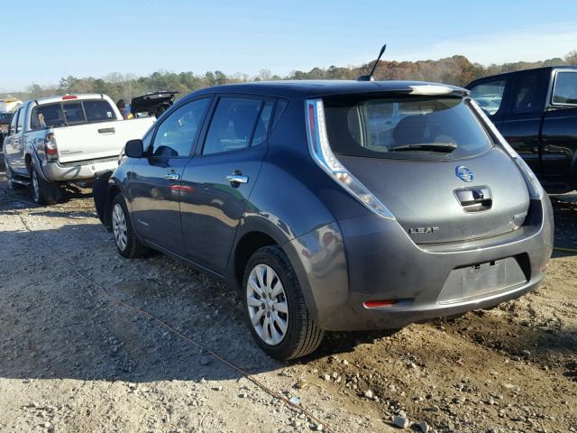 1N4AZ0CP5DC417790 - 2013 NISSAN LEAF S GRAY photo 3