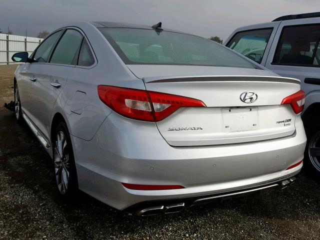 5NPE34AB2FH191968 - 2015 HYUNDAI SONATA SPO SILVER photo 3