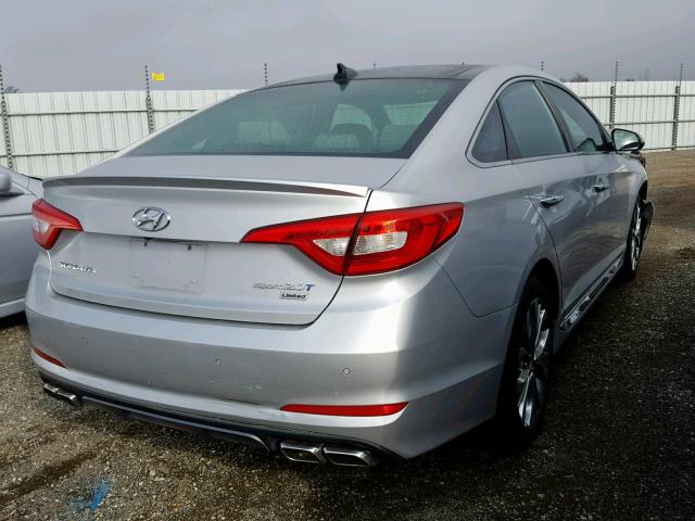 5NPE34AB2FH191968 - 2015 HYUNDAI SONATA SPO SILVER photo 4