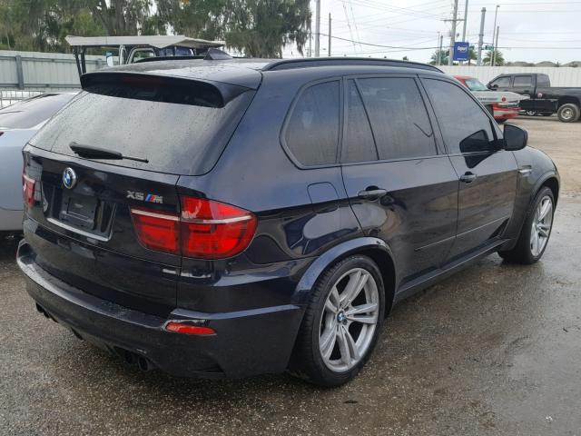 5YMGY0C50CLK27424 - 2012 BMW X5 M BLUE photo 4