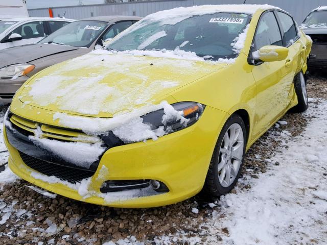 1C3CDFBA4DD273102 - 2013 DODGE DART SXT GREEN photo 2