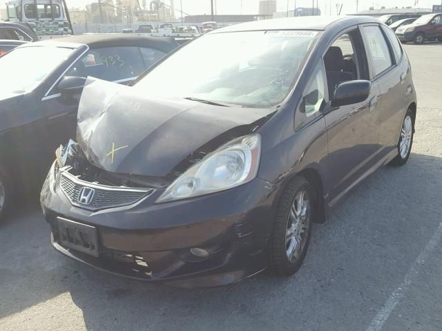 JHMGE8H46AC029975 - 2010 HONDA FIT SPORT BLACK photo 2