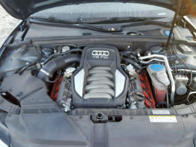 WAUVVAFRXBA045475 - 2011 AUDI S5 PRESTIG GRAY photo 7