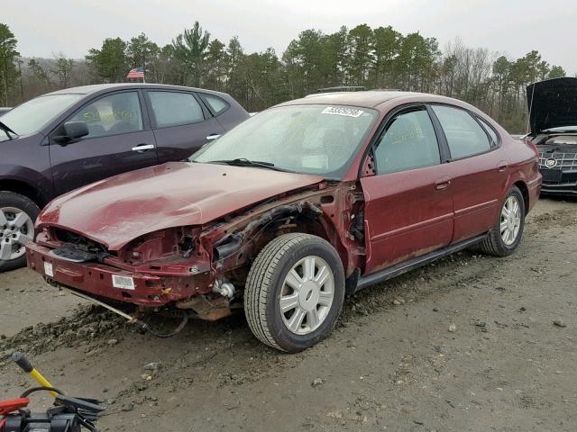 1FAFP56S84A183987 - 2004 FORD TAURUS SEL MAROON photo 2