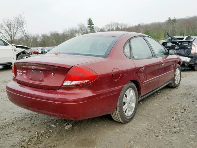 1FAFP56S84A183987 - 2004 FORD TAURUS SEL MAROON photo 4