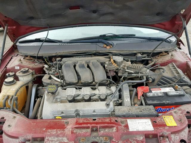 1FAFP56S84A183987 - 2004 FORD TAURUS SEL MAROON photo 7