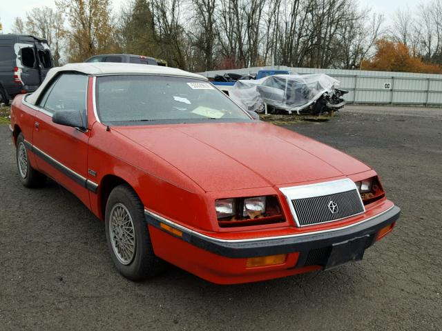 1C3XJ45JXKG272798 - 1989 CHRYSLER LEBARON RED photo 1