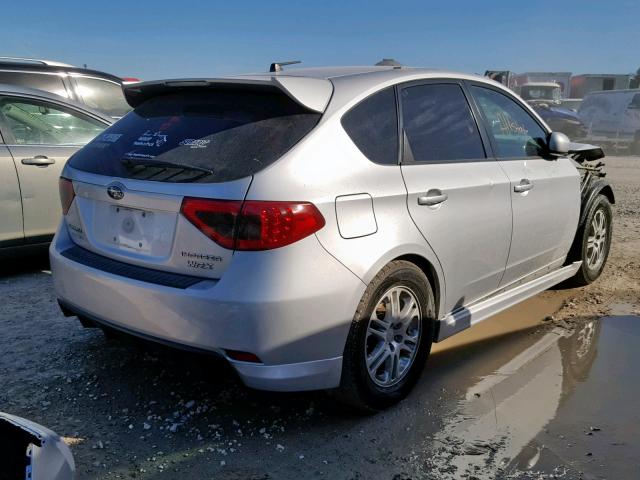 JF1GH7G69AG820781 - 2010 SUBARU IMPREZA WR SILVER photo 4