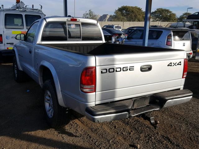 1B7GG36N32S536463 - 2002 DODGE DAKOTA SPO SILVER photo 3