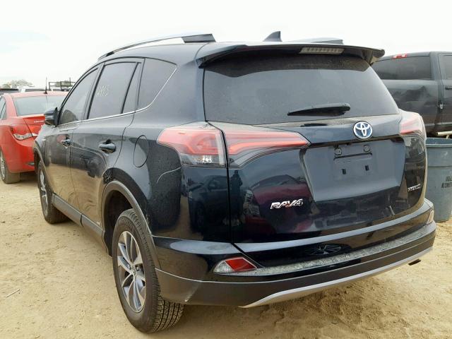 JTMRJREV4JD226937 - 2018 TOYOTA RAV4 HV LE BLACK photo 3