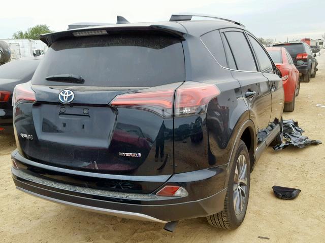 JTMRJREV4JD226937 - 2018 TOYOTA RAV4 HV LE BLACK photo 4