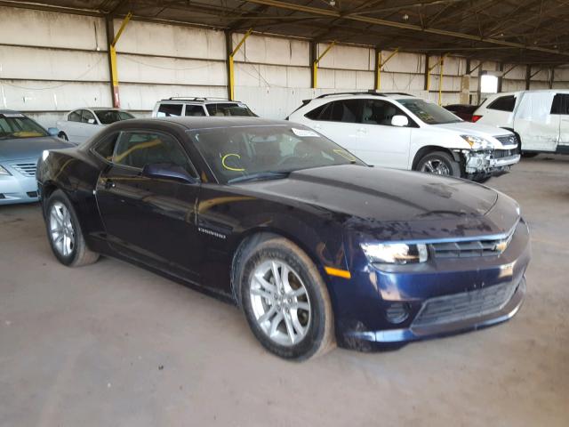 2G1FB1E38F9275023 - 2015 CHEVROLET CAMARO LS BLUE photo 1