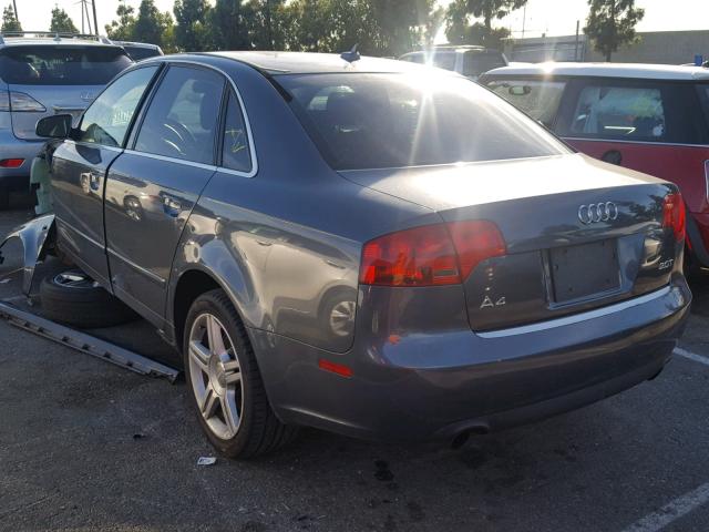 WAUAF78E77A235881 - 2007 AUDI A4 2 GRAY photo 3