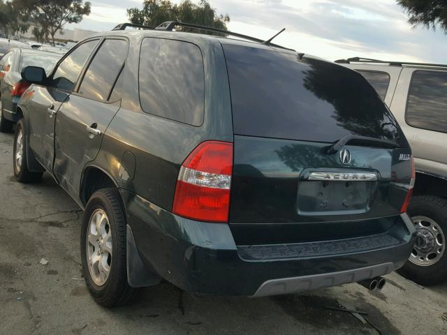 2HNYD18831H517744 - 2001 ACURA MDX TOURIN GREEN photo 3