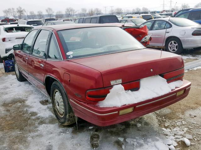 2G4WB54TXP1471153 - 1993 BUICK REGAL CUST RED photo 3