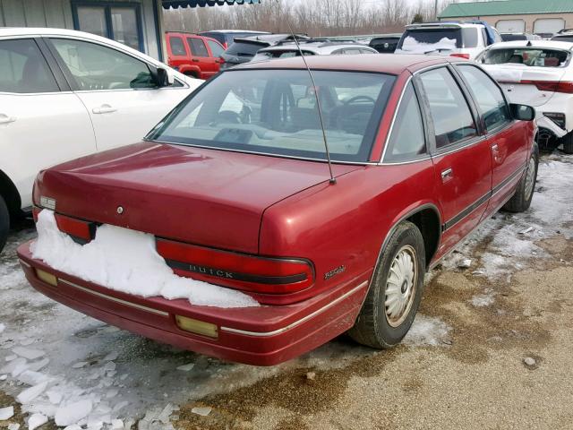 2G4WB54TXP1471153 - 1993 BUICK REGAL CUST RED photo 4