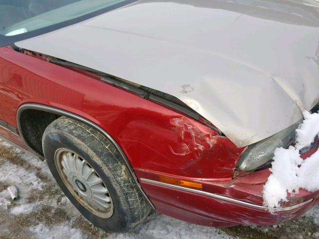 2G4WB54TXP1471153 - 1993 BUICK REGAL CUST RED photo 9