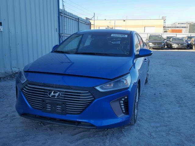 KMHC05LC9HU048354 - 2017 HYUNDAI IONIQ HEV BLUE photo 2