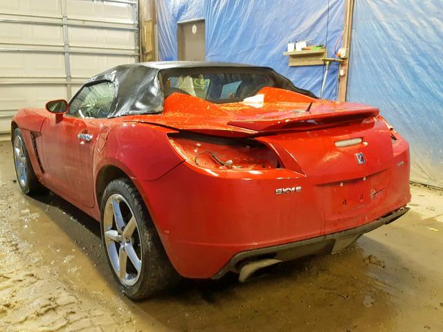 1G8MG35XX8Y110792 - 2008 SATURN SKY REDLIN RED photo 3