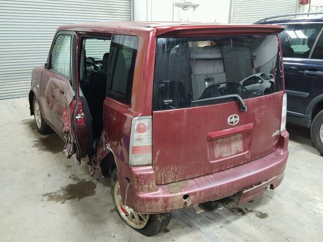 JTLKT324664085689 - 2006 TOYOTA SCION XB Марун фото 3