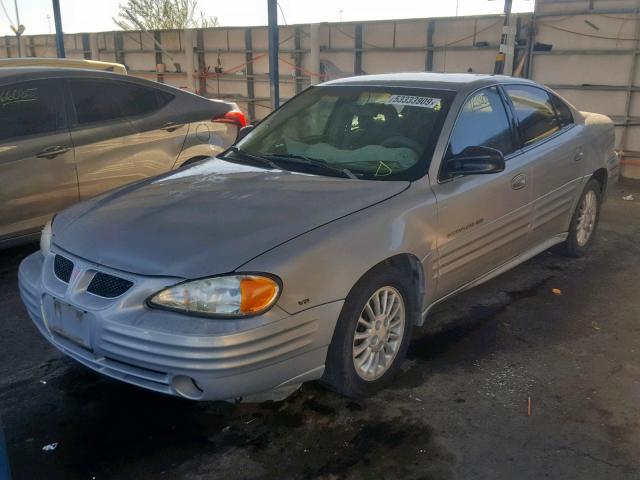 1G2NG52E4YC502659 - 2000 PONTIAC GRAND AM S GRAY photo 2