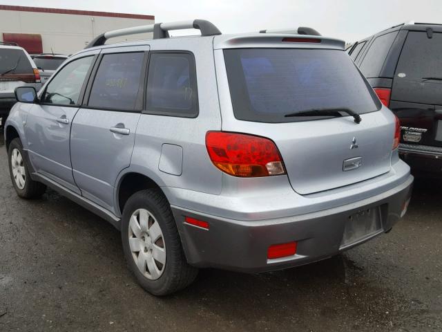 JA4LX31F54U004941 - 2004 MITSUBISHI OUTLANDER SILVER photo 3