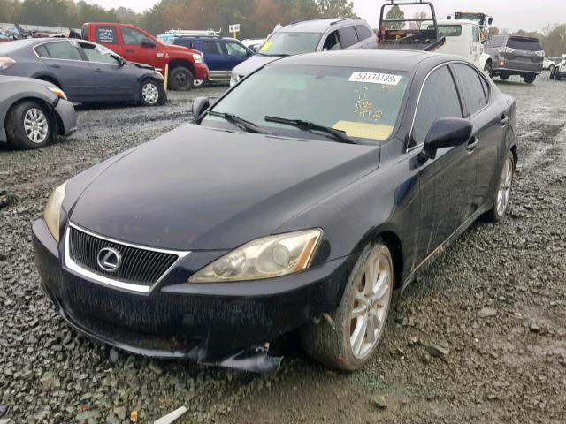 JTHBE262875012407 - 2007 LEXUS IS 350 BLACK photo 2