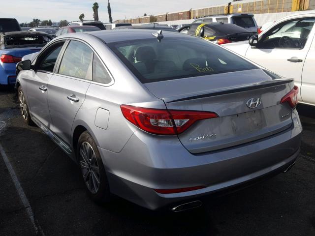 5NPE34AF1HH533982 - 2017 HYUNDAI SONATA SPO GRAY photo 3