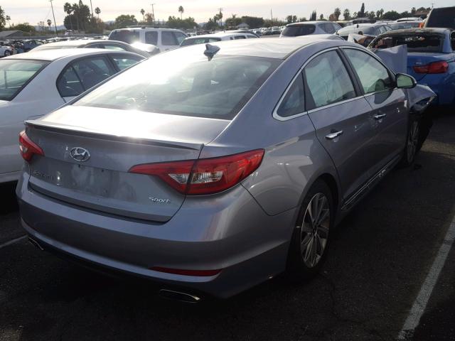 5NPE34AF1HH533982 - 2017 HYUNDAI SONATA SPO GRAY photo 4