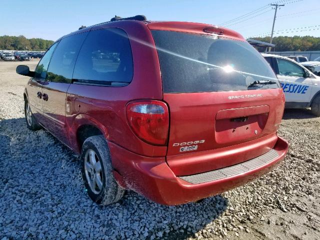 2D4GP44L55R174717 - 2005 DODGE GRAND CARA RED photo 3