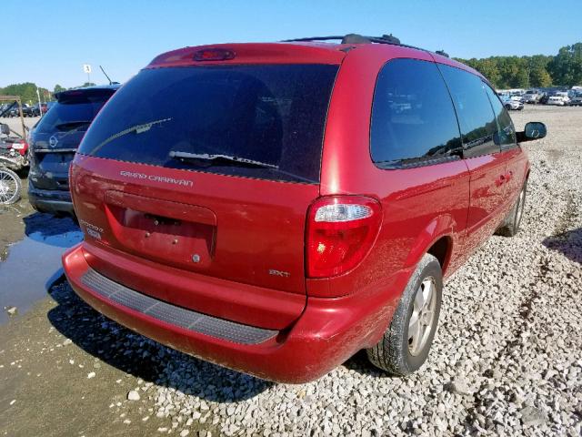 2D4GP44L55R174717 - 2005 DODGE GRAND CARA RED photo 4