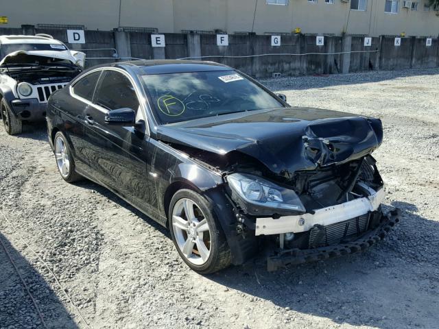 WDDGJ4HB4CF792251 - 2012 MERCEDES-BENZ C 250 BLACK photo 1