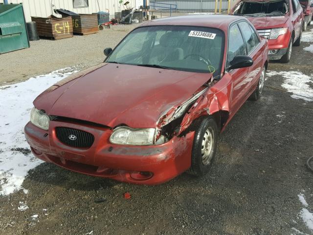 KMHCF24F4WA072985 - 1998 HYUNDAI SONATA BAS MAROON photo 2