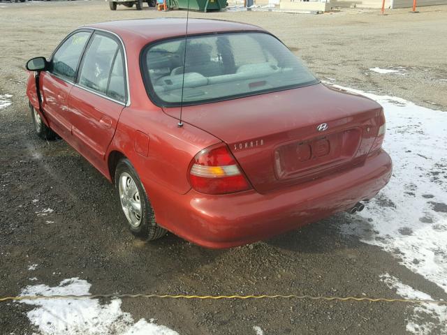 KMHCF24F4WA072985 - 1998 HYUNDAI SONATA BAS MAROON photo 3