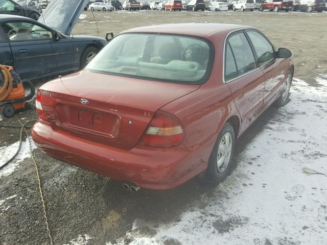 KMHCF24F4WA072985 - 1998 HYUNDAI SONATA BAS MAROON photo 4