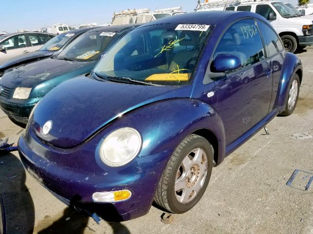 3VWCD21C0YM437184 - 2000 VOLKSWAGEN NEW BEETLE 蓝色 照片 2