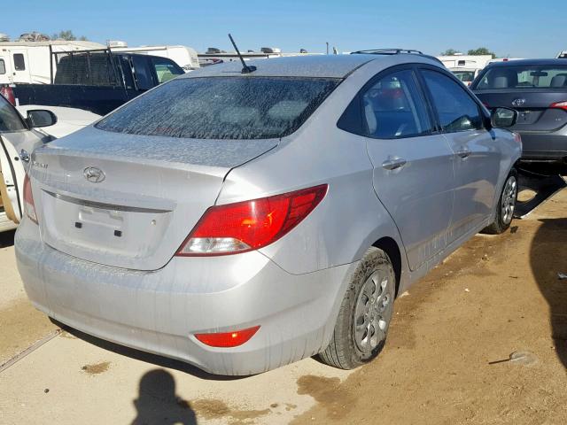 KMHCT4AE8HU174372 - 2017 HYUNDAI ACCENT SE SILVER photo 4