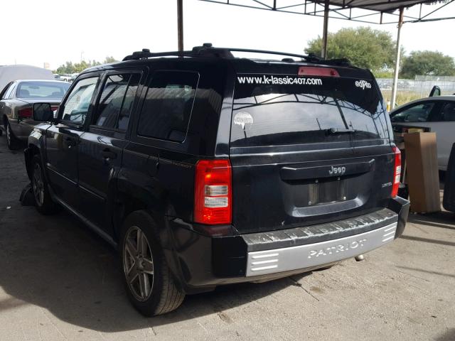 1J8FT48W17D368894 - 2007 JEEP PATRIOT LI BLACK photo 3