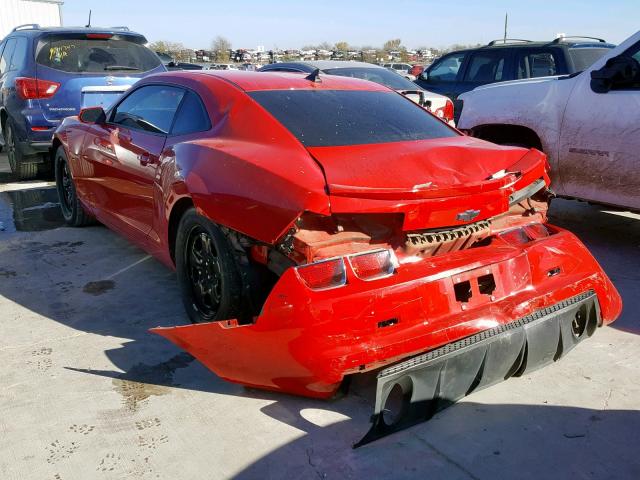 2G1FA1E35D9209769 - 2013 CHEVROLET CAMARO LS RED photo 3