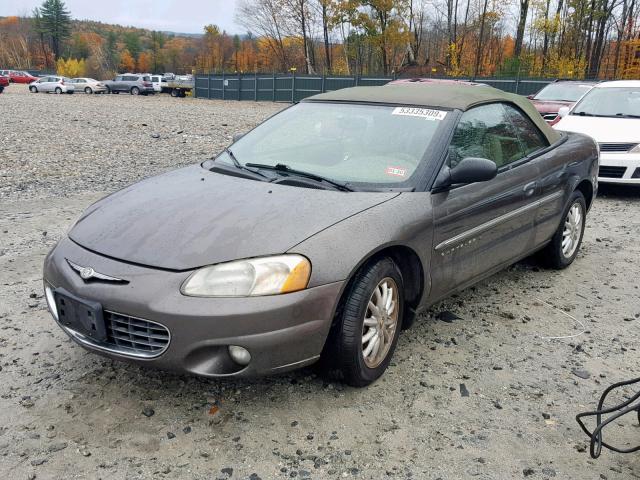 1C3EL55U61N626537 - 2001 CHRYSLER SEBRING LX BROWN photo 2