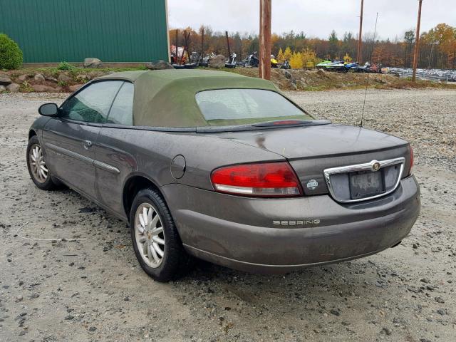 1C3EL55U61N626537 - 2001 CHRYSLER SEBRING LX BROWN photo 3